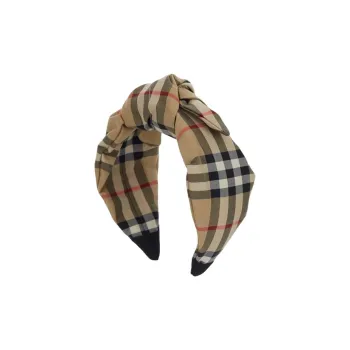 Burberry Checked Knot-Detailed Headband