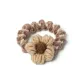 Coffee Floral Yarns Hair Tie