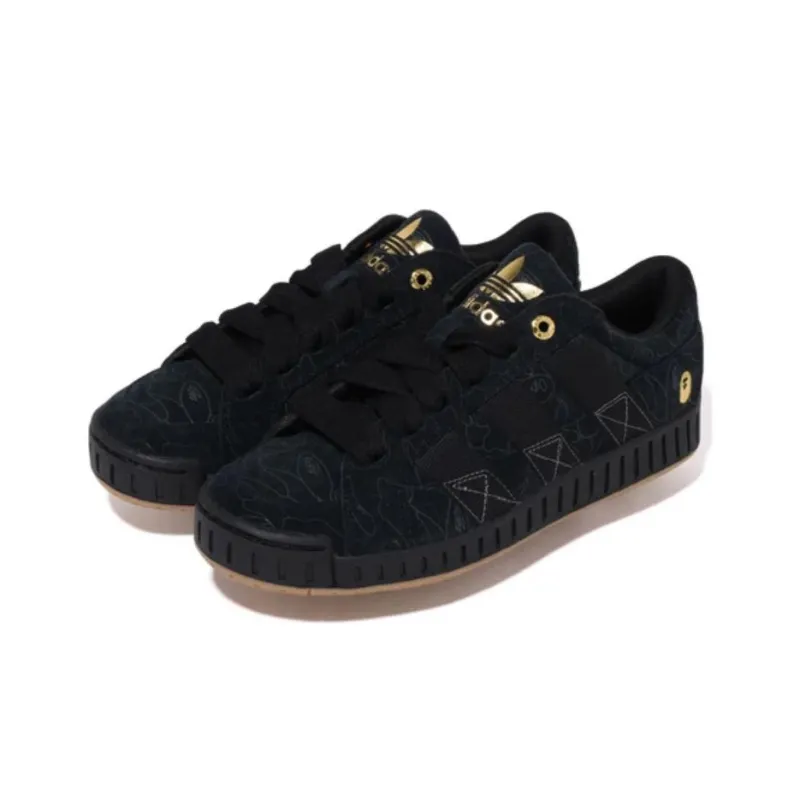 BAPE BLACK x Adidas Originals NRTN Anti Slip Wear Resistant Low Top Skateboard Shoes Men's Black-2