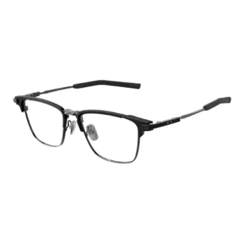 Four Nines Pure Titanium Irregular Shape Eyeglass Frames Unisex Black