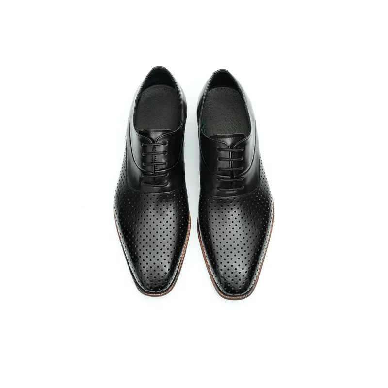ASTON M.JAZZ Dress Shoes Men Low Top Black/Brown-8