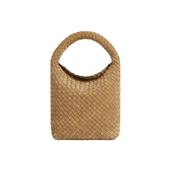 Bottega Veneta Calfskin Bucket Bags Handbags Small Size Women's Brown