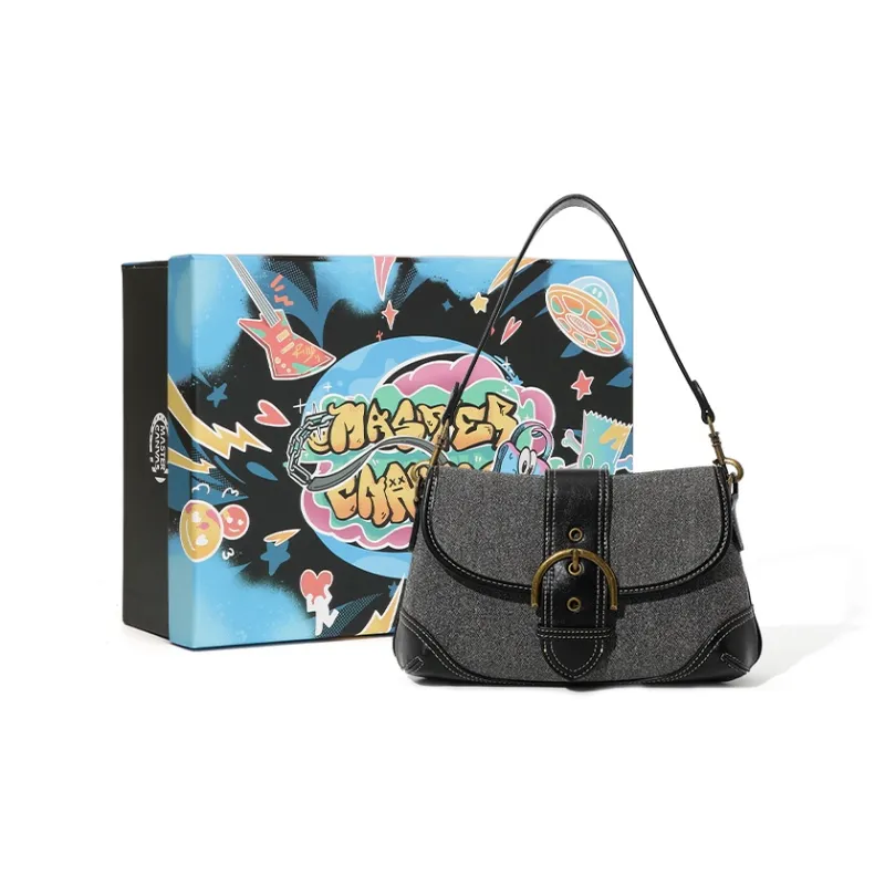MASTER CANVAS Canvas Canvas Bag Shoulder Bags Regular Women's Denim Black-1