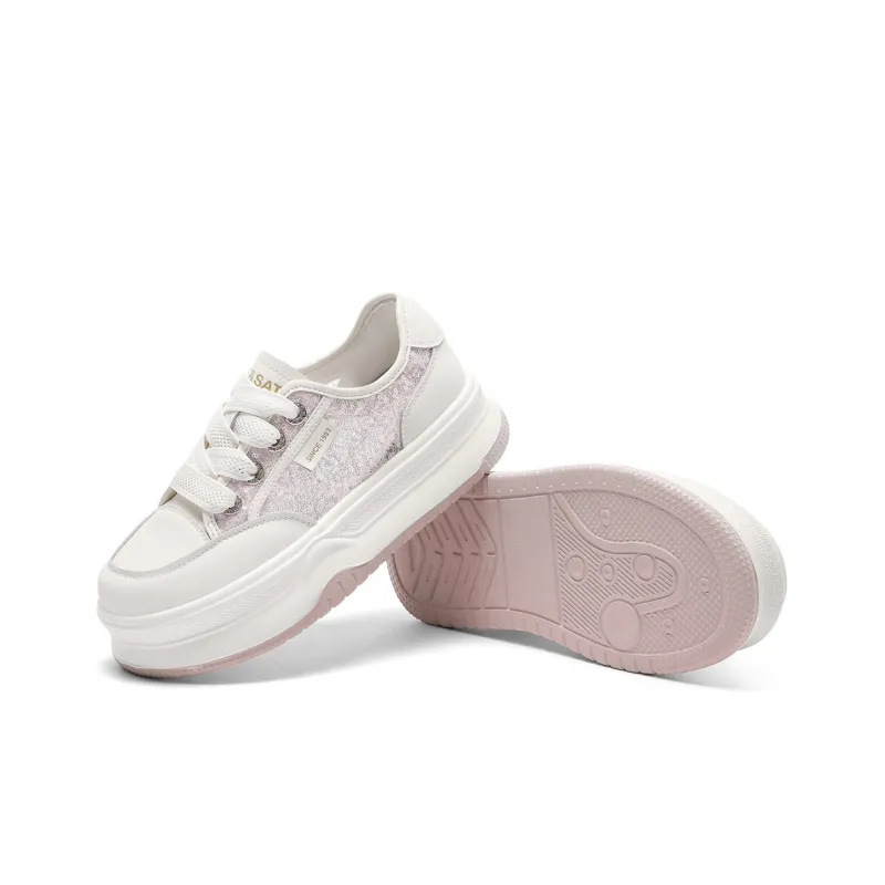 ST&SAT Lightweight And Breathable Mid Top Skateboard Shoes Women's-4