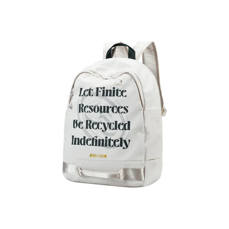 FINITE LOOP Recycled Material Backpack Unisex Ecru-1