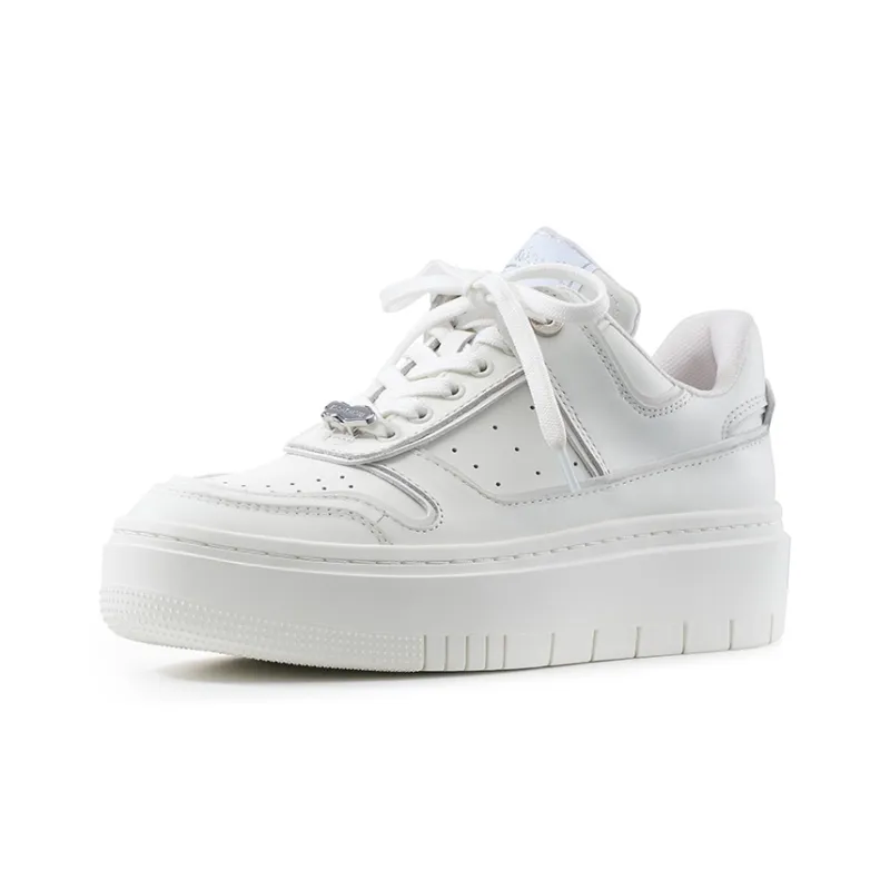 Lucia Tacci Designer Collection Skateboard Shoes Unisex Low Top White-2