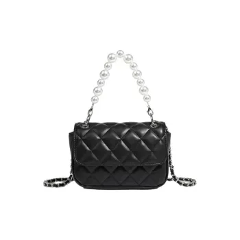 HAWA PU Chain Bag Small Square Bag Crossbody Bag Handbag Medium Size Women's Black/Red/Pink/Cream Yellow/White