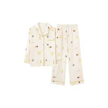 MIIOW Pajama Set Women's Milk White Strawberry