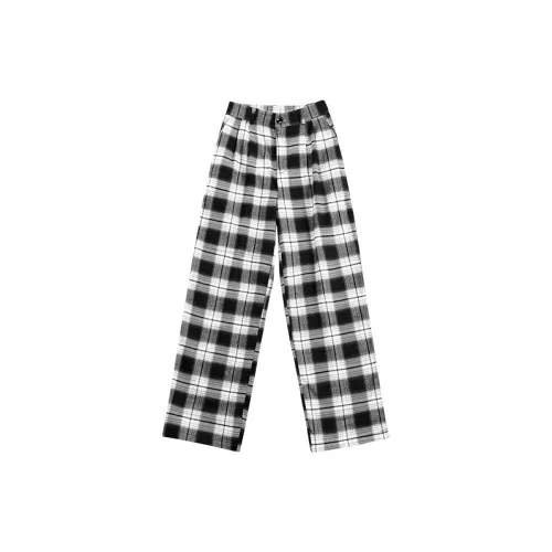 Vitocano Casual Pants Women's Black/White Plaid