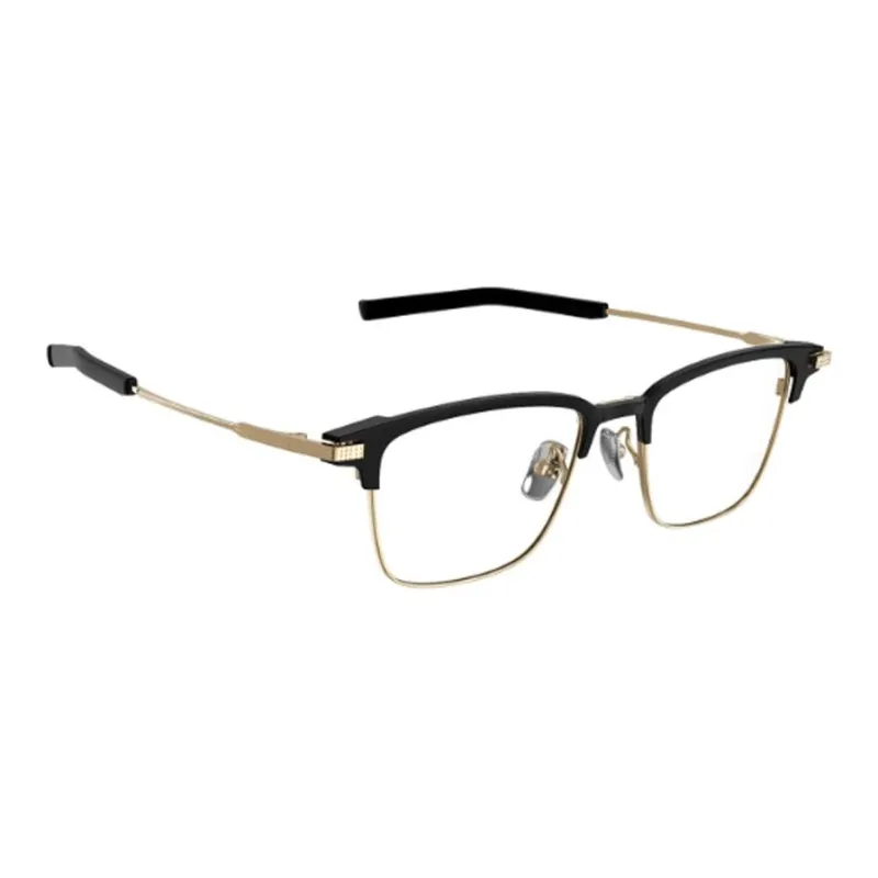 Four Nines Pure Titanium Rectangular Eyeglass Frames Unisex Black-1