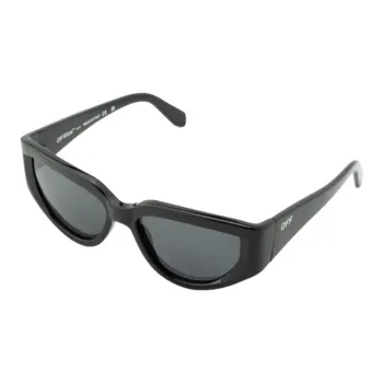 OFF WHITE Acetate Irregular Shape Sunglasses Unisex Black