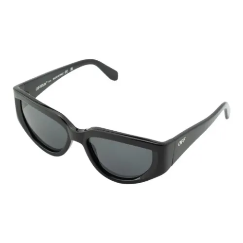 OFF WHITE Acetate Irregular Shape Sunglasses Unisex Black