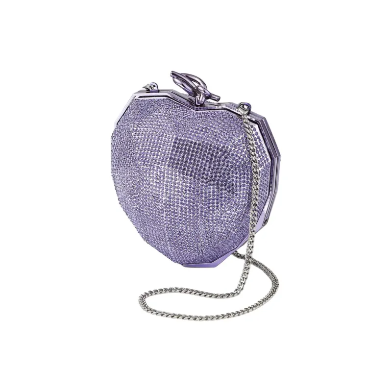 Jimmy Choo Transparent Synthetic Resin Clutch Women's Tanzanite Blue-1