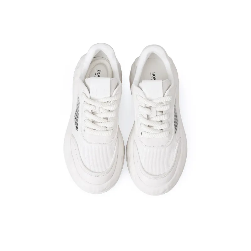 BOSSSUNWEN Whirlwind Ice Cream Cushioning Lightweight Low Top Skateboard Shoes Men's White-3