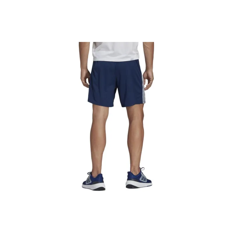 Adidas Train Essentials Piqué 3 Stripes Training Shorts Sports Shorts Men's Dark Blue/White-1