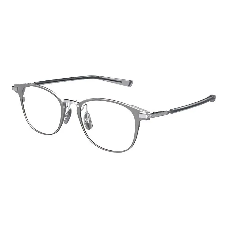 Four Nines Plate Frame Pure Titanium Round Eyeglass Frames Unisex Gray-0
