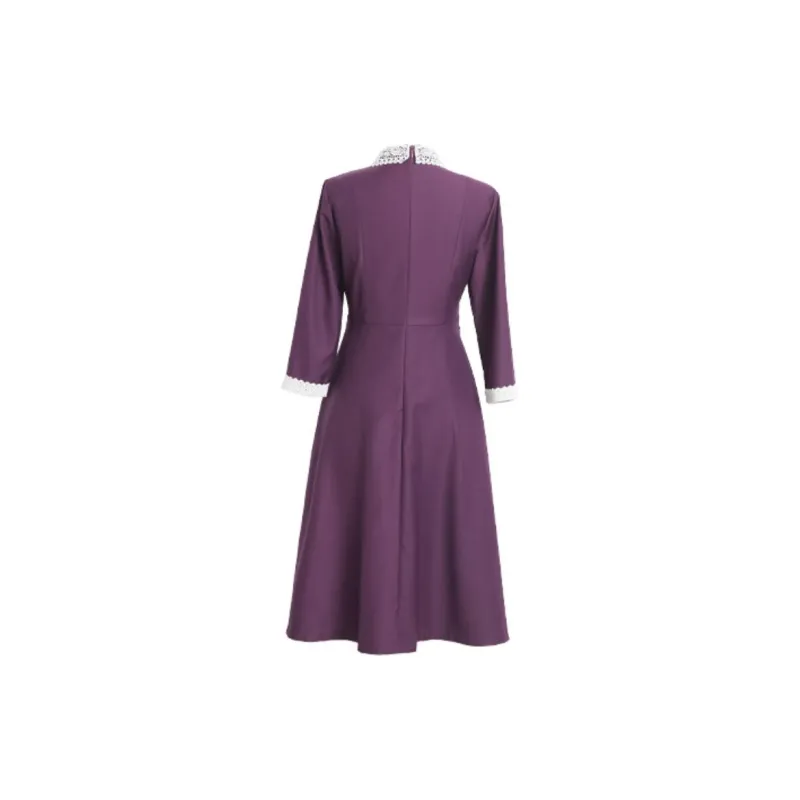 ROEYSHOUSE Long Sleeved Dress Women's Grape Purple-1
