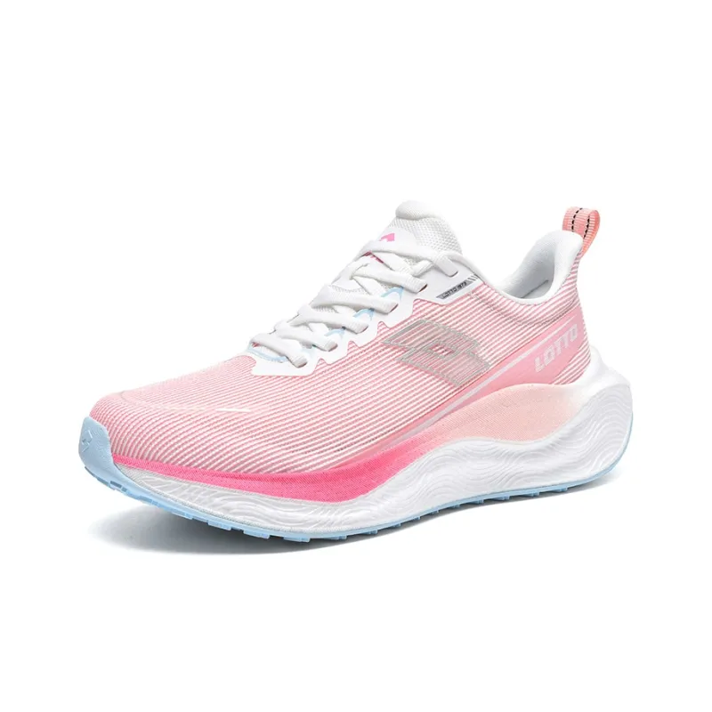 LOTTO Cushioning Anti Slip And Wear Resistant Low Top Running Shoes Women's Fluorescent Peach Pink-4