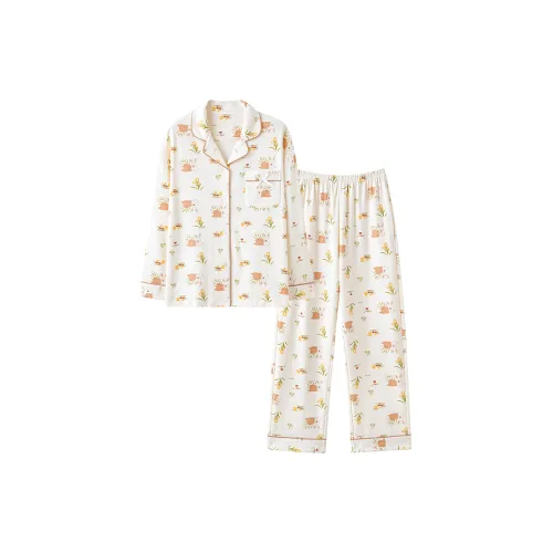 MIIOW Pajama Set Women's Rabbit Floral