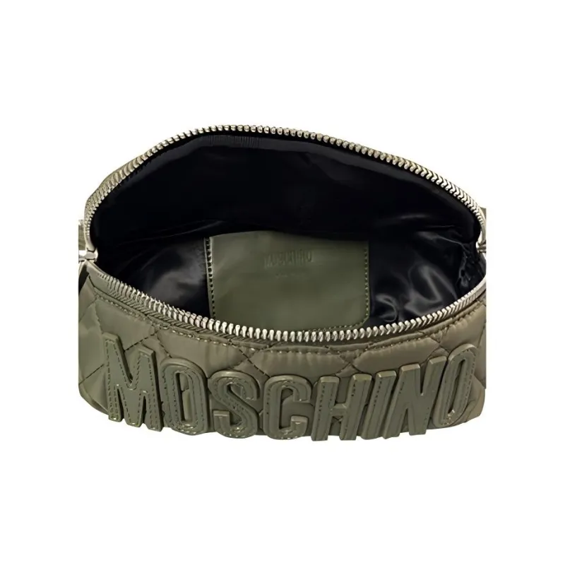 MOSCHINO Cotton Fanny Pack Unisex Army Green-4