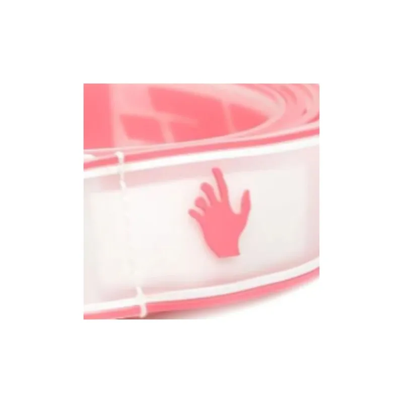 OFF-WHITE Badge Ring Buckle Leather Belts Women's Pink Width 3.5CM-2