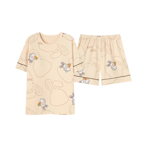 The Story Of The Flower Season Pajama Set Women's Apricot