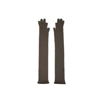 RICK OWENS/RO Virgin Wool Gloves Women's Brown