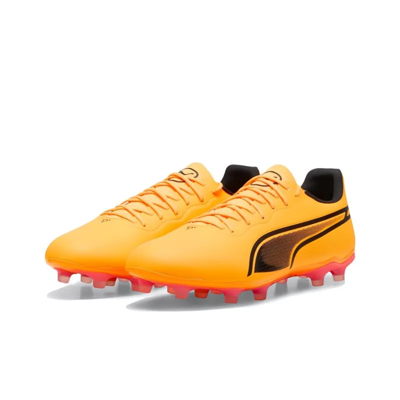 PUMA King Pro Soccer Shoes Unisex Low Top Yellow Black-2