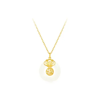 Chongqing Gold Store Chalcedony Necklaces Unisex