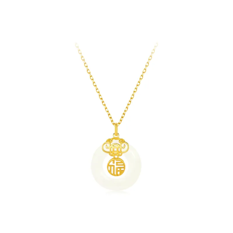 Chongqing Gold Store Chalcedony Necklaces Unisex-0