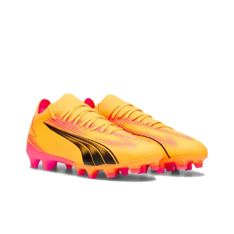PUMA Ultra Match AG Short Rubber Studs FG Long Rubber Studs Anti Slip Wear Resistant Soccer Shoes Unisex Orange-3