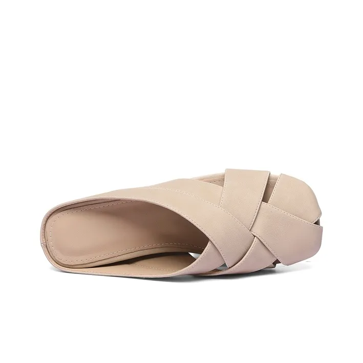 Golden Silk Rabbit Wrap toe Slippers Women's-2