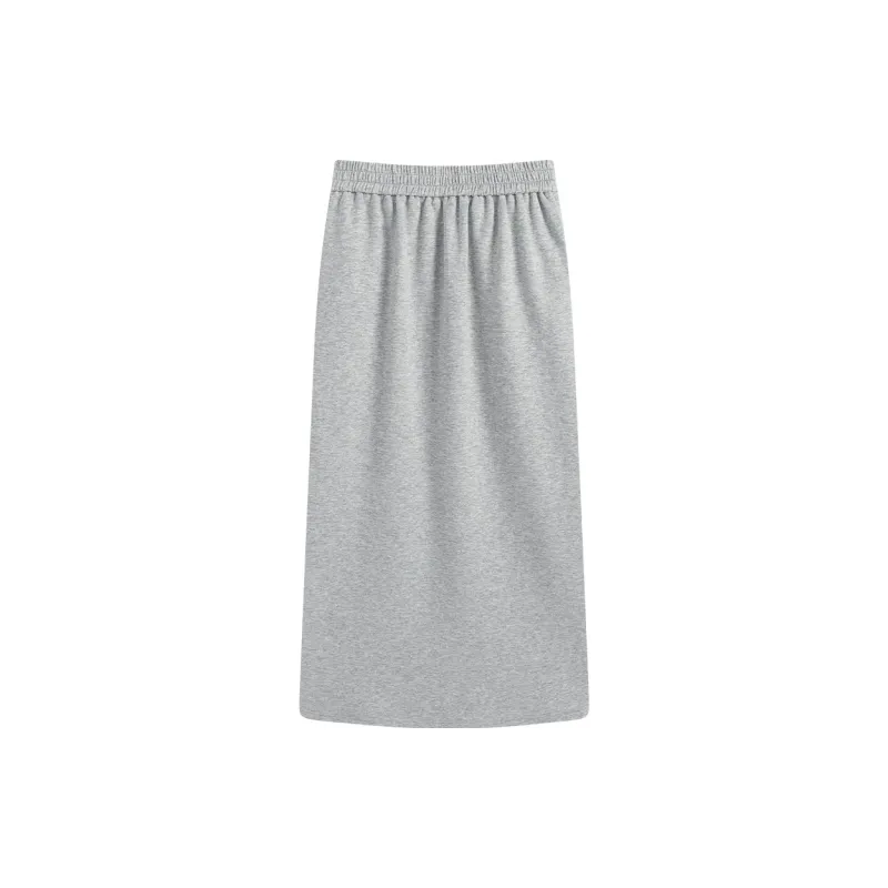 Famanxuan Casual Long Skirt Women's Premium Gray-1