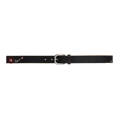 OUR LEGACY Stud Detail Pin Buckle Calfskin Leather Belts Men's Black