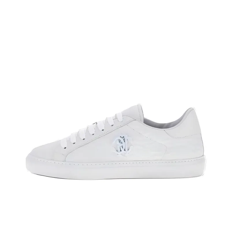 Roberto Cavalli Low-Top Skateboard Shoes Men's White-0