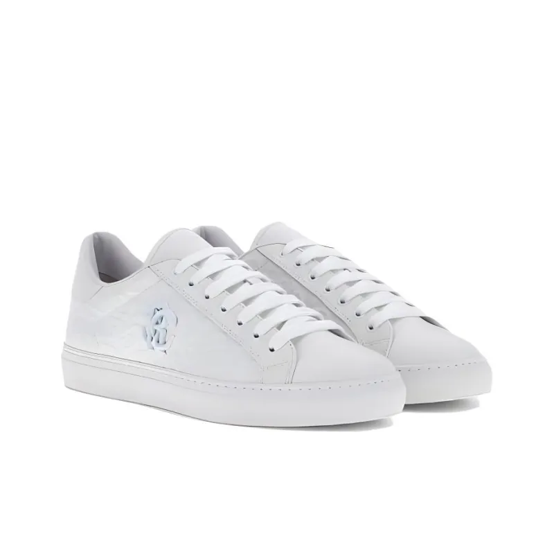 Roberto Cavalli Low-Top Skateboard Shoes Men's White-2
