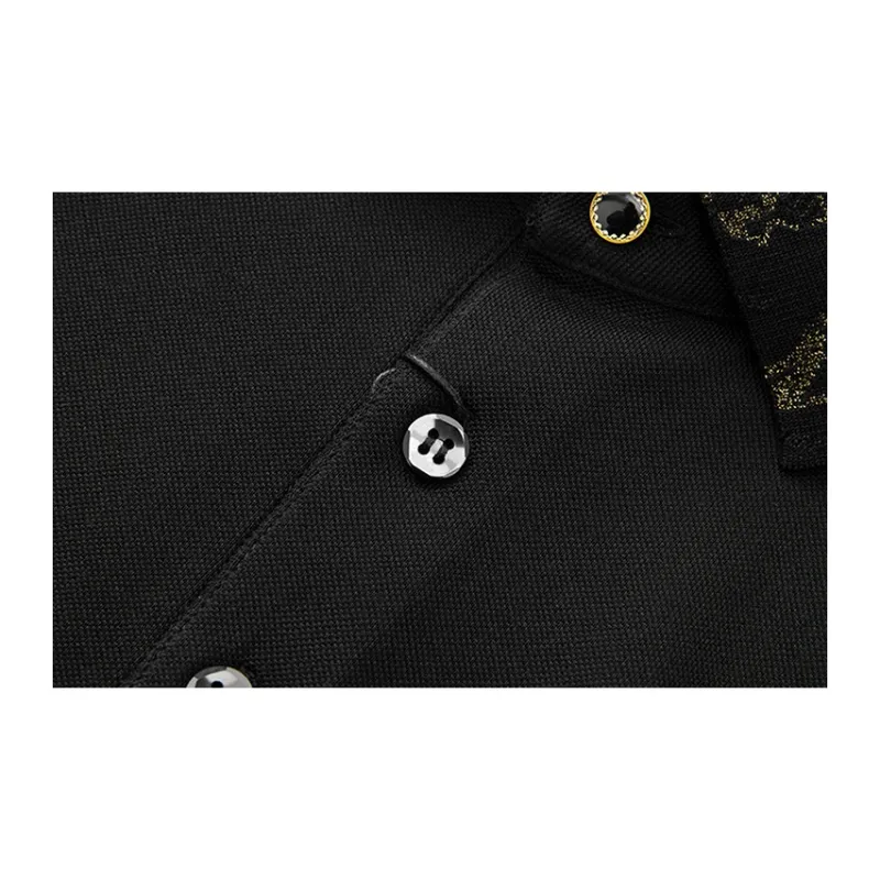 RARE Short Sleeved Polo Shirt Men's Black-3