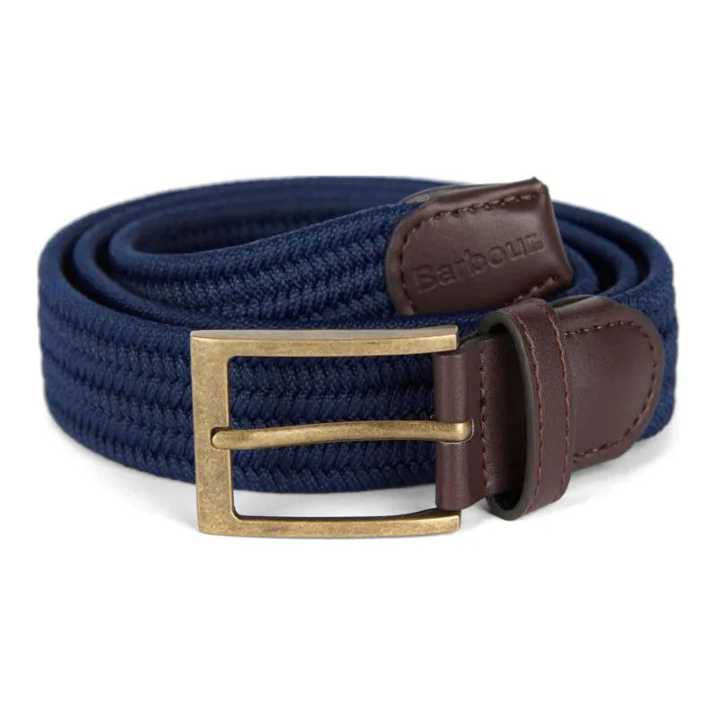 BARBOUR Micro Logo Design Polypropylene Belt Men's Blue-1