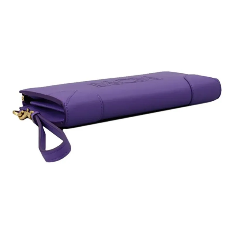 MCM Aren Calfskin Wallet Large Size Unisex Purple-2