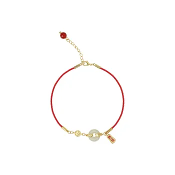 Phoenix Nirvana Anklets Pale Greenish White Jade Women's