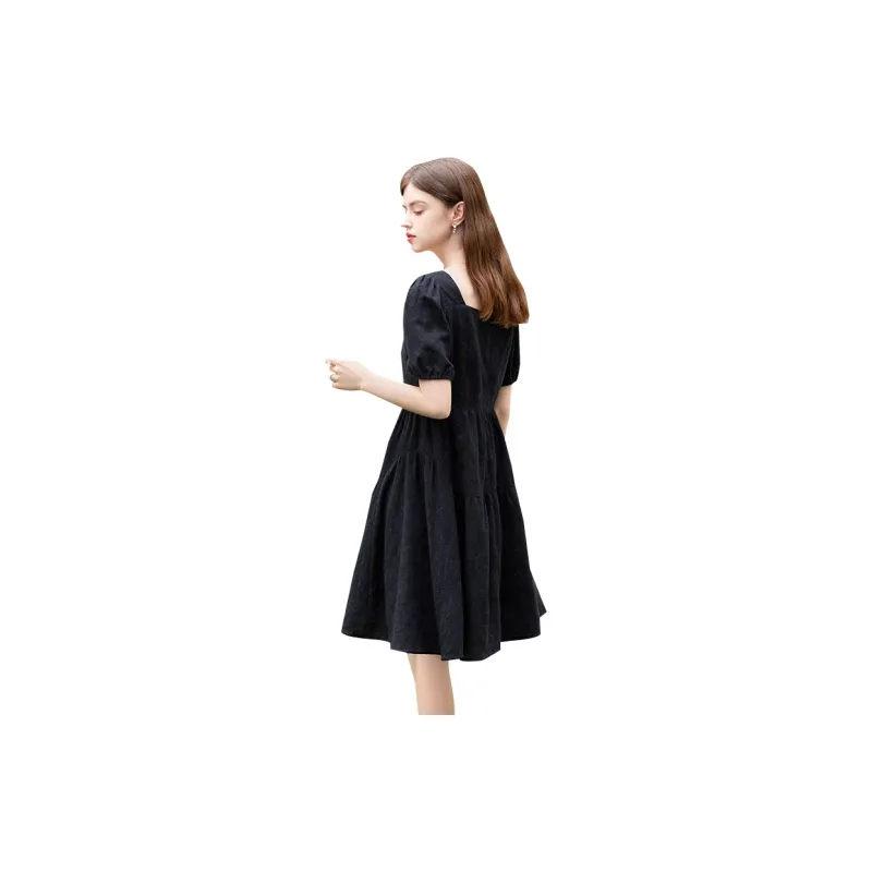 TOUCH Short Sleeved Dress Women's Black-1