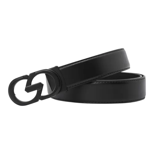 GXG Genuine Leather Business Plate Buckle With Clip, Casual For Young And Middle Aged Leather Belts Men's