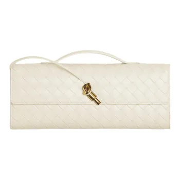 Bottega Veneta Sheepskin Clutch Women's Sea Salt Color