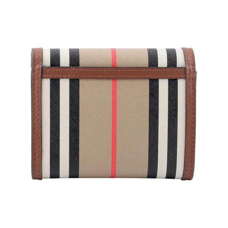 Burberry Coated Canvas With Leather Wallet Women's Tan-2