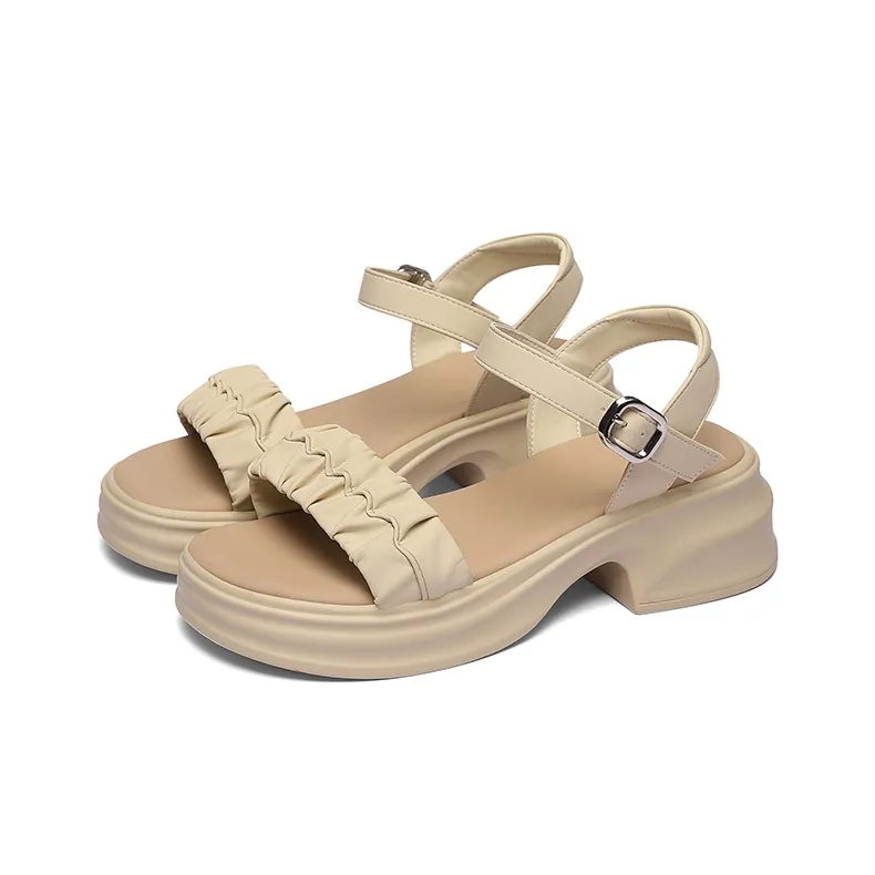 Golden Silk Rabbit Strap Sandals Women's-10