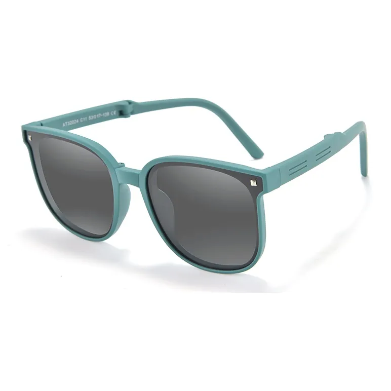 Cornstone TR90 Square Sunglasses Kids' Matte Orange Matte Pink Matte Blue Matte Green Frosted Black-9