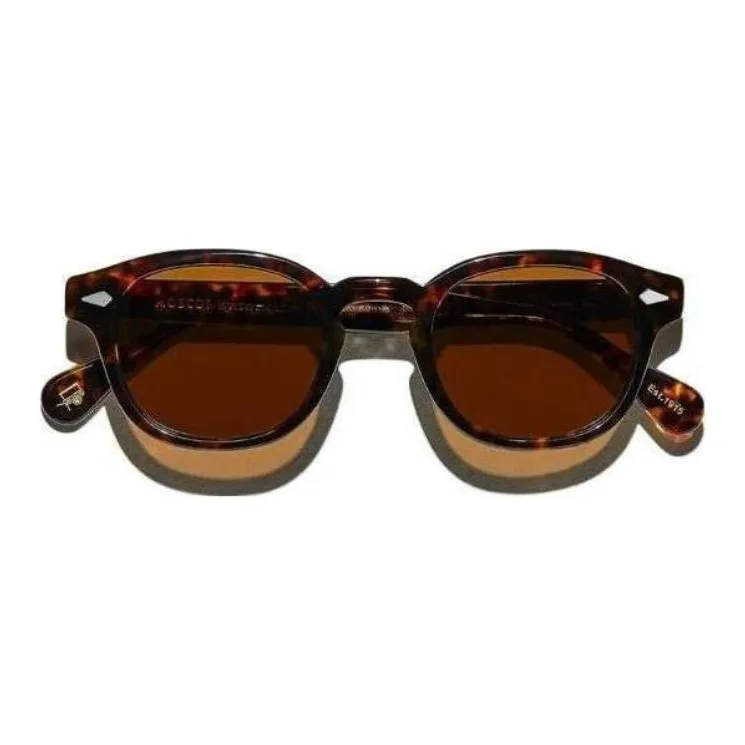 MOSCOT Acetate Square Sunglasses Men's Brown-1