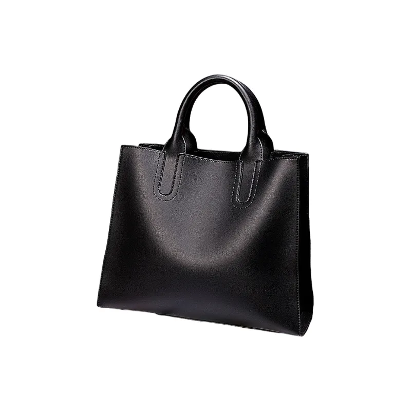 NATTY Cow Leather Tote Bag Armhole Bag Shoulder Handbag Regular Women's Black-2