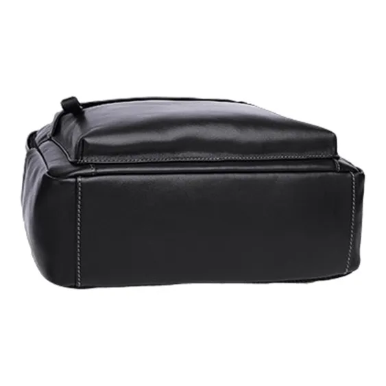PULUWIRR Cow Leather Backpack Regular Unisex Black-4