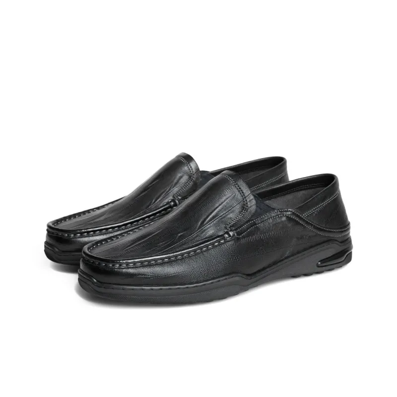 BELLE Gommino Loafers Men's Black-4